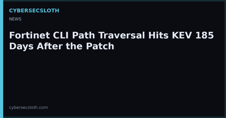 CVE-2025-61624 Fortinet KEV: FG-IR-26-122 CLI Path Traversal