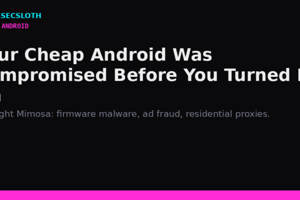 Midnight Mimosa: Preinstalled Android Firmware Malware on Budget Phones