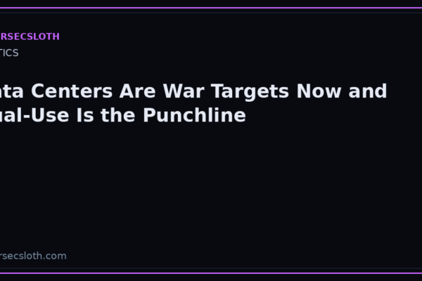 Data Centers as War Targets: Dual-Use Compute and Civilian Blast Radius