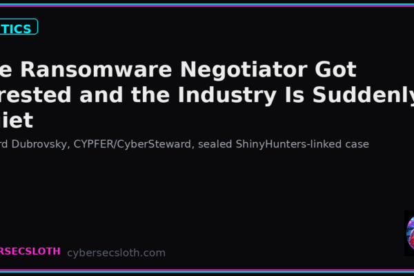 Edward Dubrovsky Arrest: Ransomware Negotiation and ShinyHunters Scrutiny