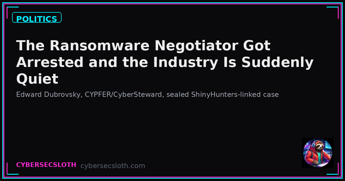 Edward Dubrovsky Arrest: Ransomware Negotiation and ShinyHunters Scrutiny