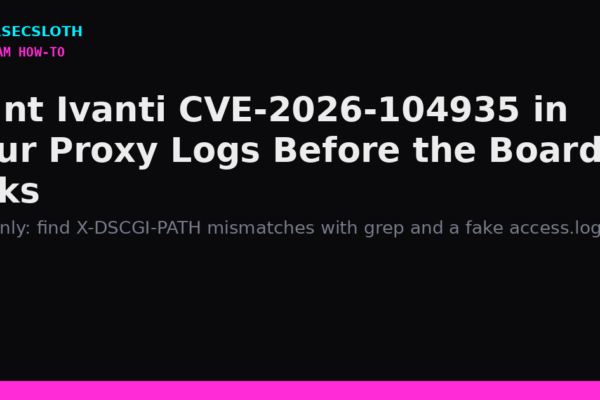 Hunt Ivanti CVE-2026-104935: X-DSCGI-PATH Mismatches in Proxy Logs