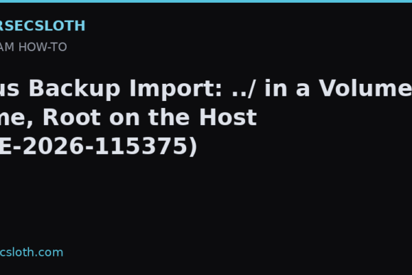 CVE-2026-115375: Incus Backup Path Traversal to Host Root