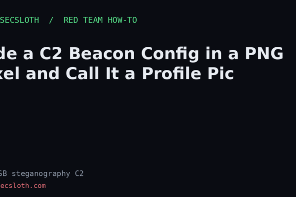PNG LSB Stego C2: Hide Beacon Config in Image Pixels (Lab)