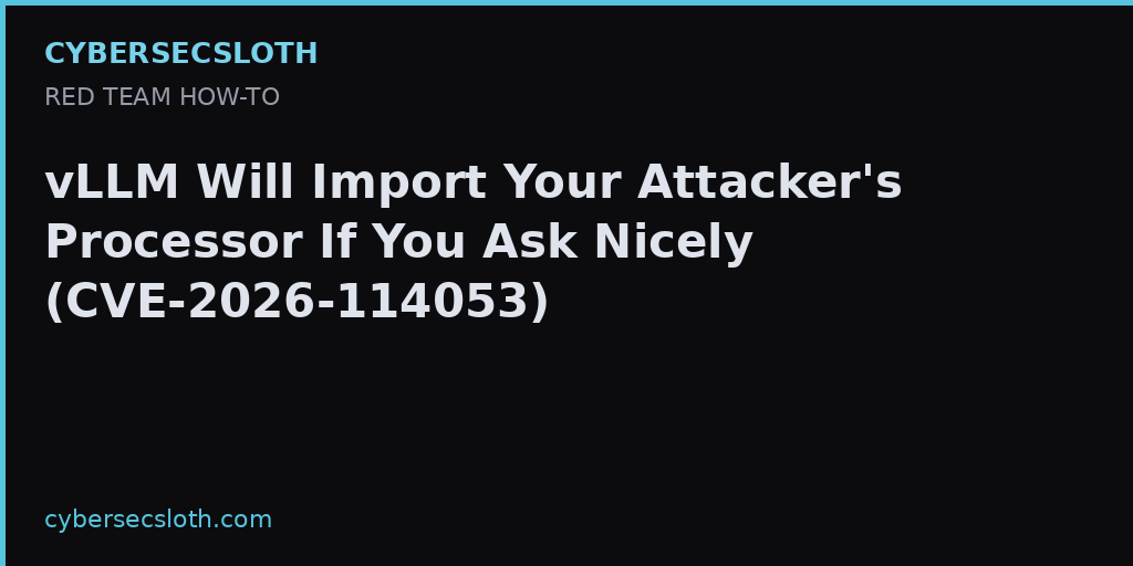 CVE-2026-114053: vLLM code_revision RCE via /tokenize