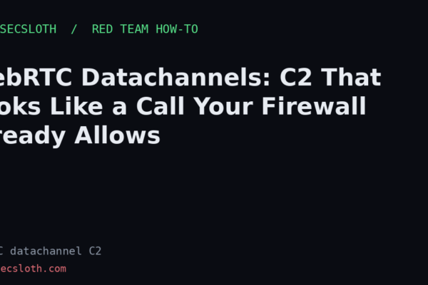 WebRTC Datachannel C2 Lab Walkthrough and Detection