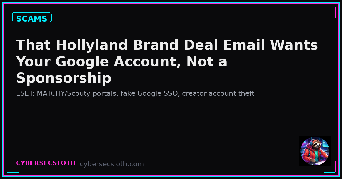 YouTube Brand Deal Scam: Fake MATCHY Portals and Google Account Theft